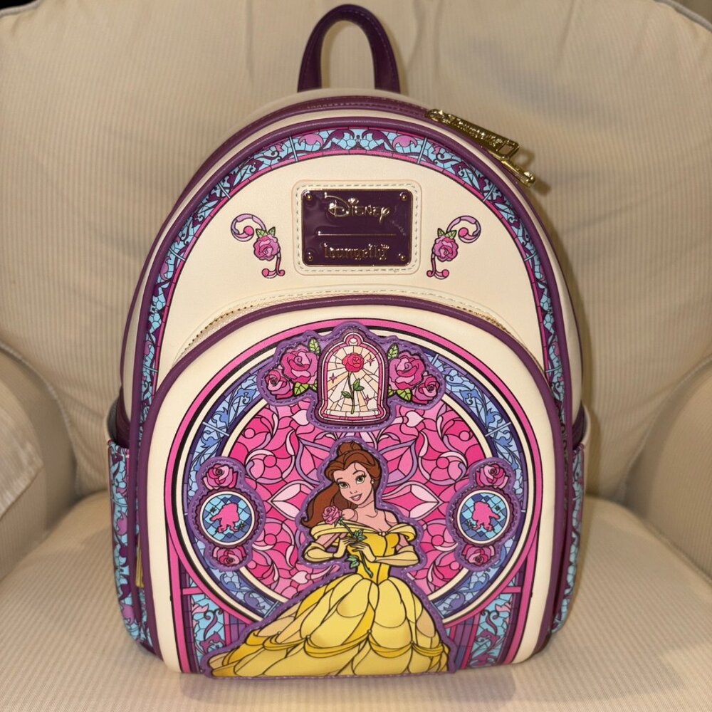 Loungefly Disney Princess Backpack - Purple, Yellow, Cream
